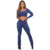 Set licra azul de frente